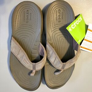 Men's Crocs Brown Flip Flops SIZE 10